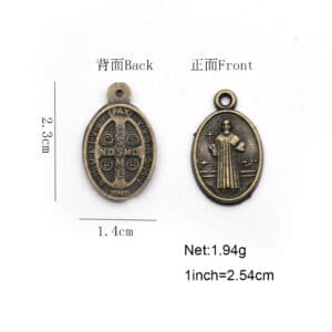 Saint Benedict Rosary Pendant for Devotional Jewelry, Rosary Accessories product image 2