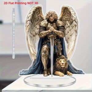 Saint Michael Angel 2D Desktop Standee for Home and Office, Tabletop Statues product image 2