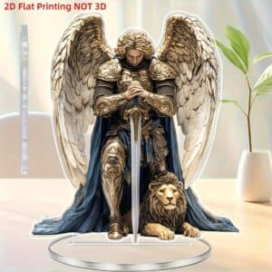Saint Michael Angel 2D Desktop Standee for Home and Office, Tabletop Statues product image 3