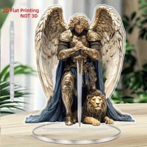 Saint Michael Angel 2D Desktop Standee for Home and Office, Tabletop Statues product image 4