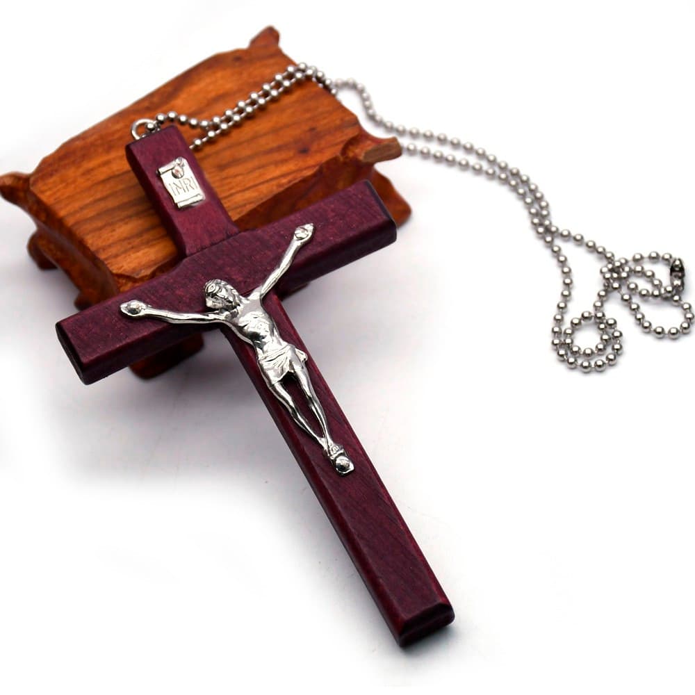 Handmade Prayer Cross Necklace with handcrafted cross design
