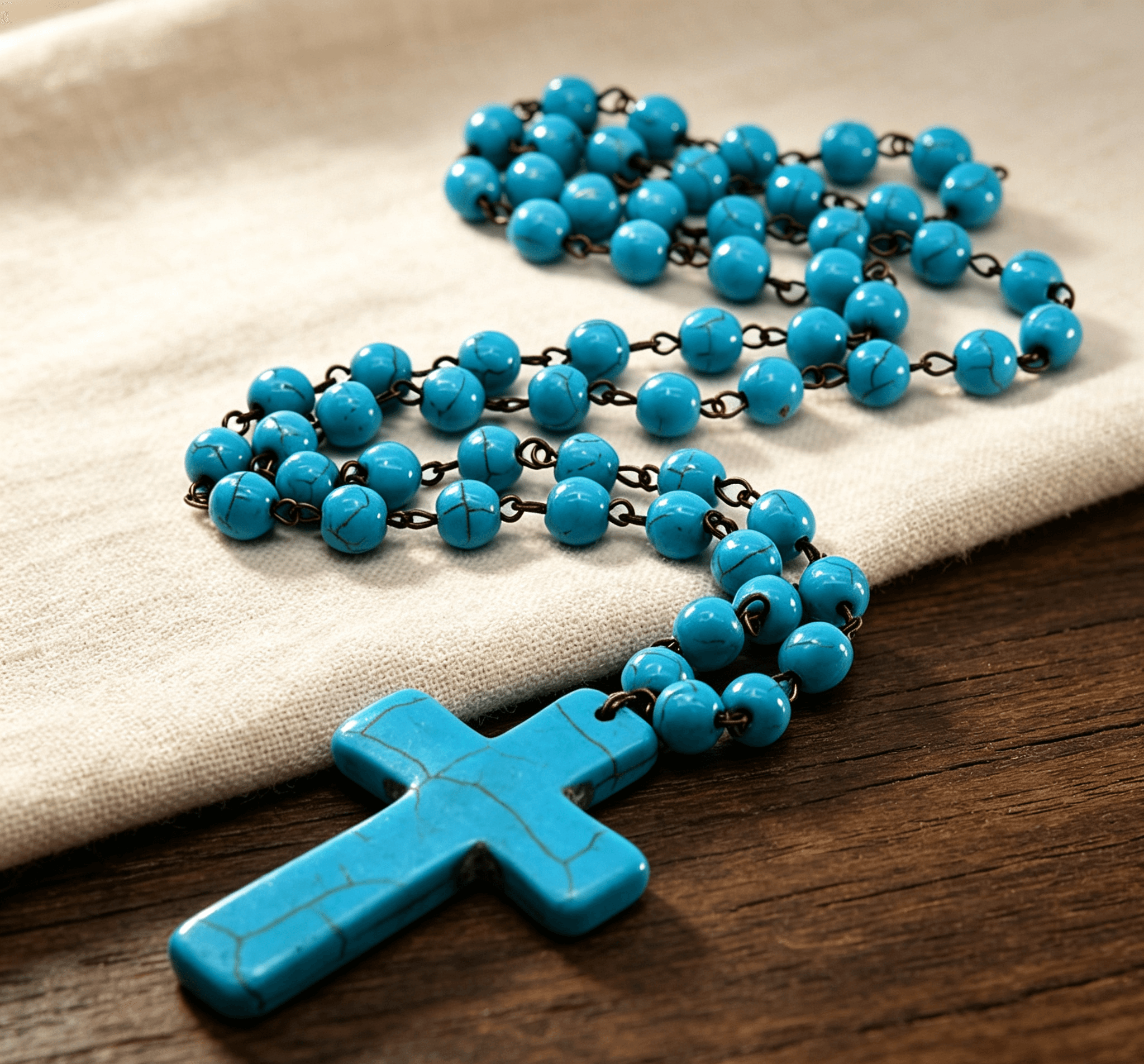Curved Pin Cross Rosary Accessory for Layered Jewelry, Rosary Accessories product image